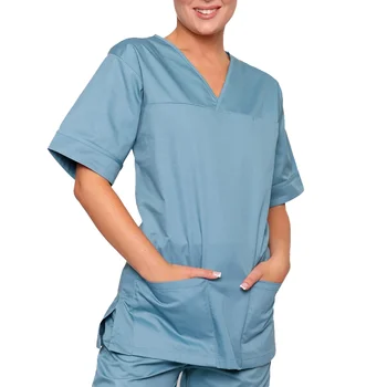 2023 Unisex Smart Scrub Tunic Doctor Stretchy Women Scrub Hospital Anatomy Nursing Uniforms