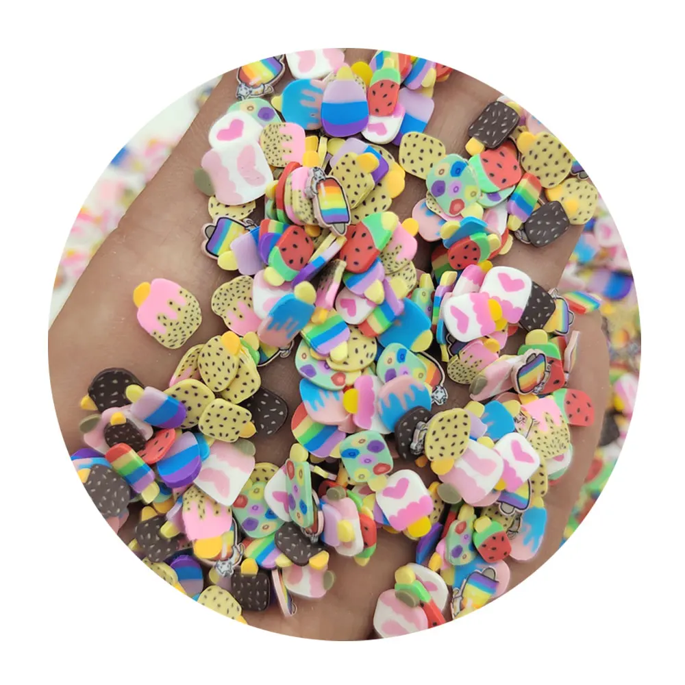 Полимерная глина ломтики фруктового льда мини-имитация сладкой еды конфетти слайм Подвески декор для ногтей игрушки «сделай