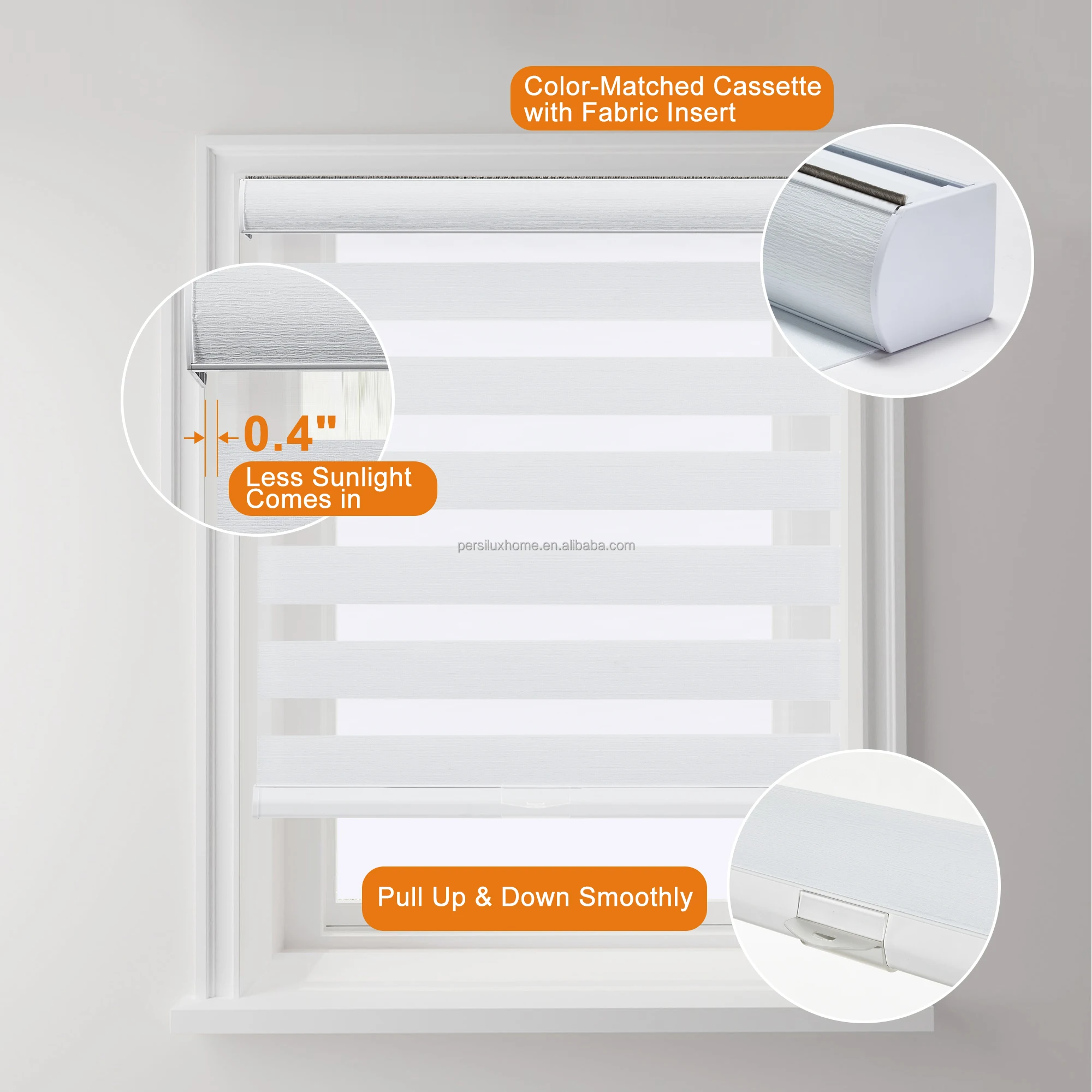 Freestop Double Roller Shades Jacquard Fabric Day And Night Zebra Roller Blinds,Cordless