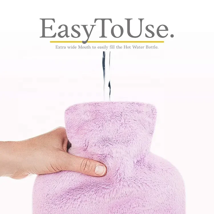 Симпатичная бутылка для горячей воды с сумкой из натурального каучука, теплая сумка для горячей воды