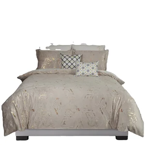 RANCHO Microfiber Embroidery Bedding Set Luxury Comforter king Size Quilt for Living Room