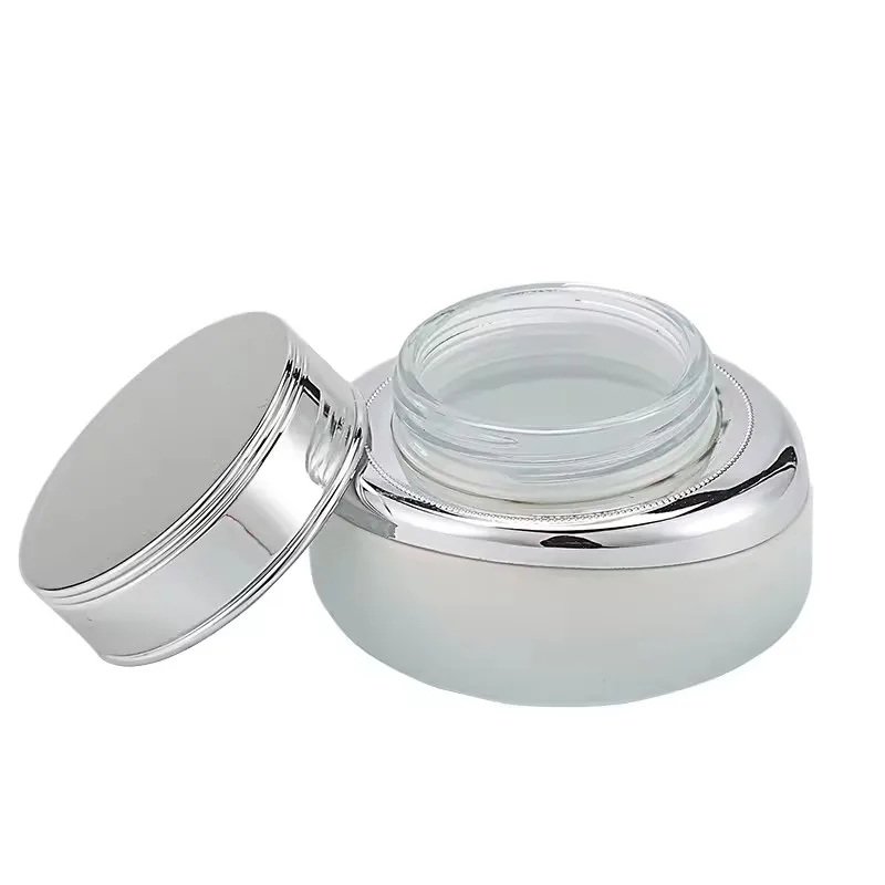 Factory price glass container 50g 30ml 100ml 120ml cosmetic set packaging supplier luxury pump cosmetic container supplier