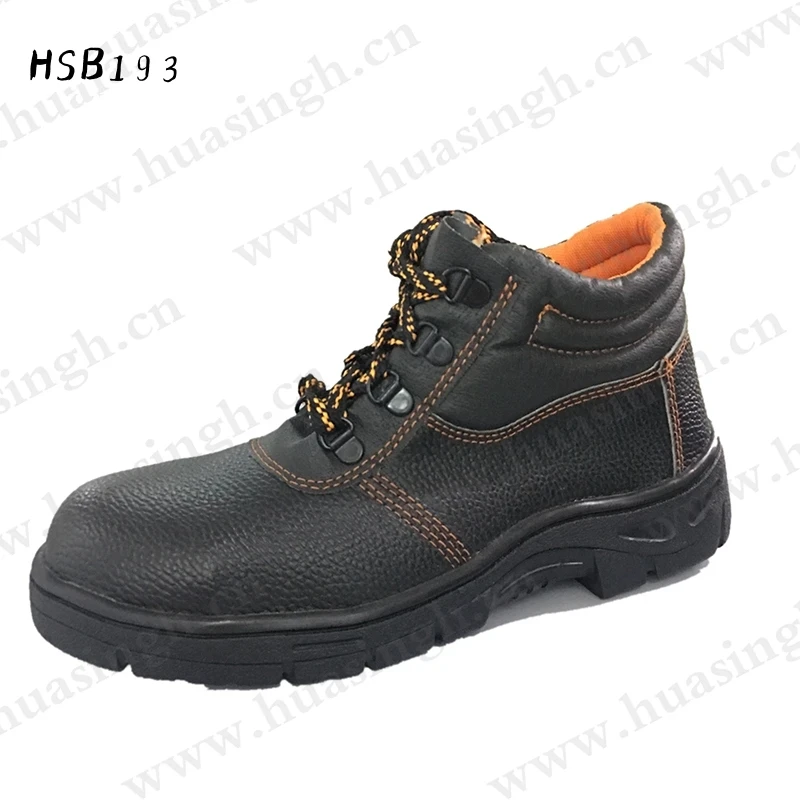 Rwh,heavy Industry Anti-smash Durable Safety Shoes for Sale Durable Rubber Outsole with Stitching Black Work Shoes HSB193