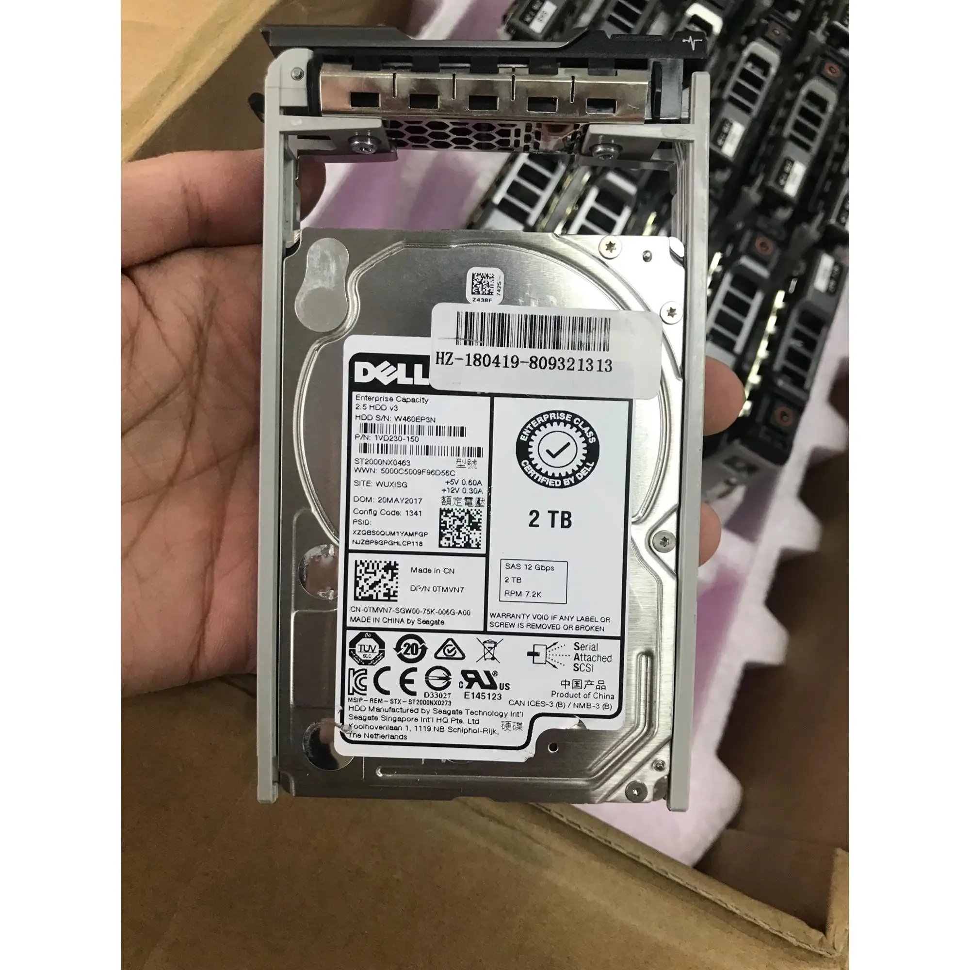 Dell - 3TB 7.2K RPM 6Gb/s 3.5インチ SAS HD -Mfg # 91K8T (ドライブ