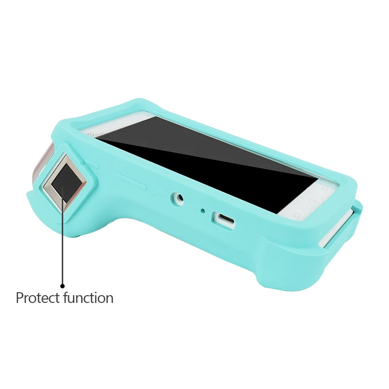 Color Green A910 Production customized for POS terminal with fingerprint Non-slip anti-drop dustproof silicone protective cover