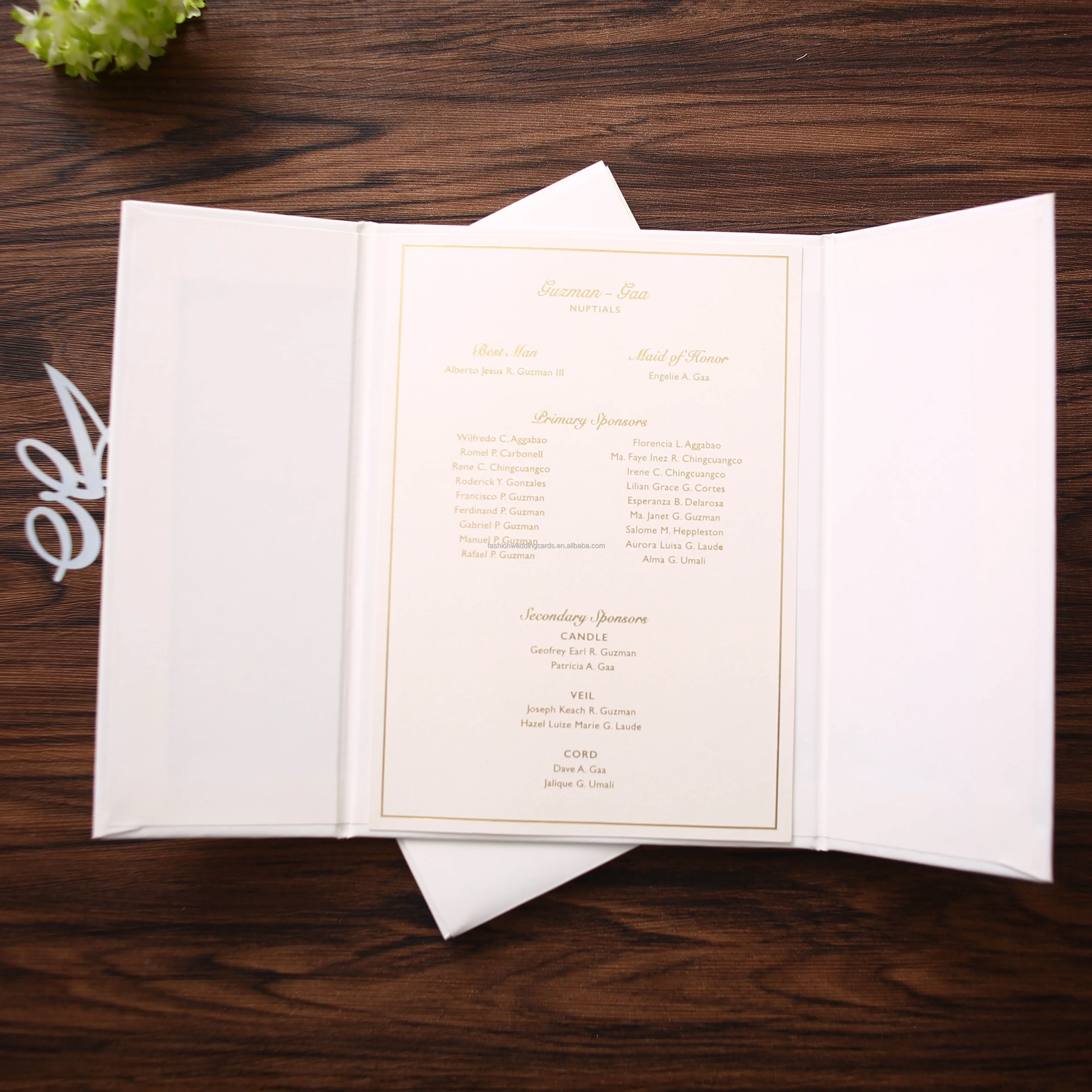 Cheap Australia Gorgeous Hardcover Book Style Wedding Invitations with  Monogram Acrylic Accessory and Custom Invitation Cards, image size:3840x3840