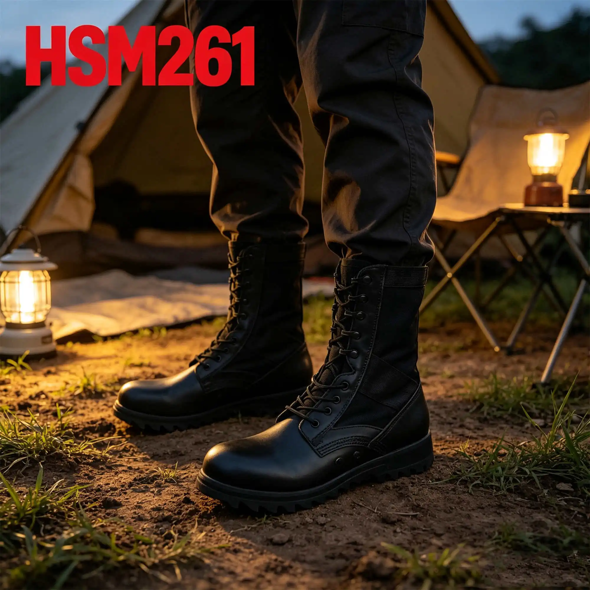 ZYF,uneven Terrain Durable Goodyear Rubber Outsole Hua Singh Marching Boots Black/sand Color Combat Boots with air Hole HSM261