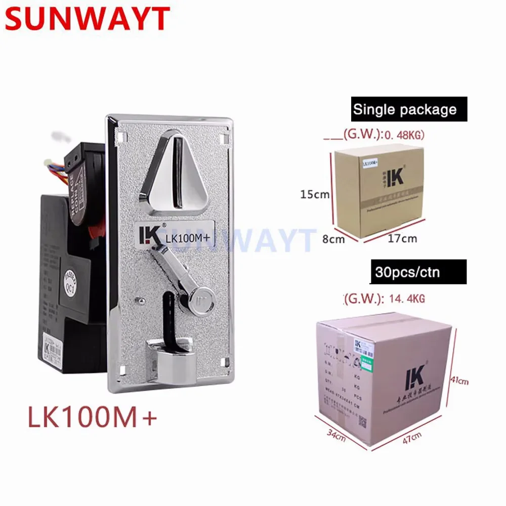 Metal Panel LK100M+ Front Inserting Comparative Coin Acceptor for Vending Coffee Machine Playground Machine