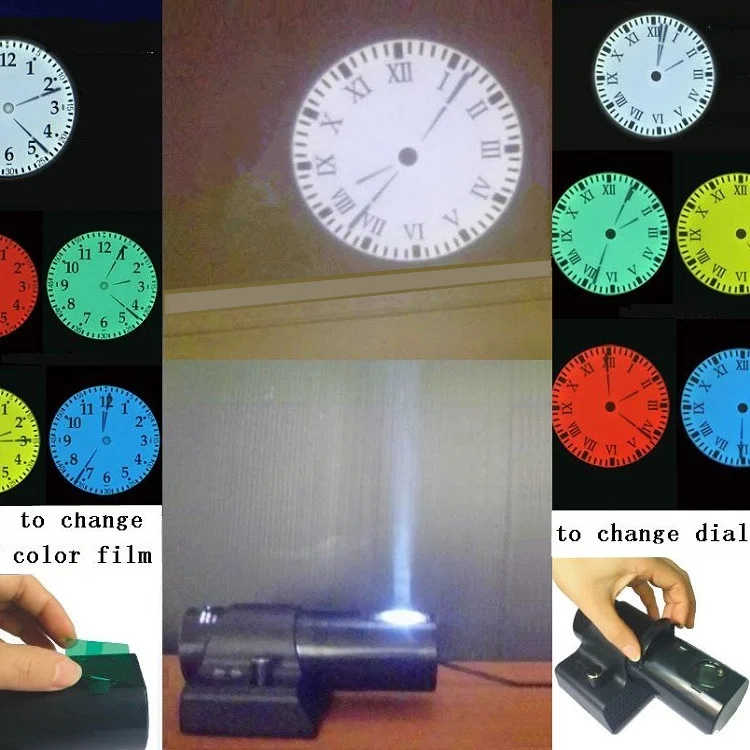 Remote Controlled Project Ceiling Projector LED Light Projection Wall Clock