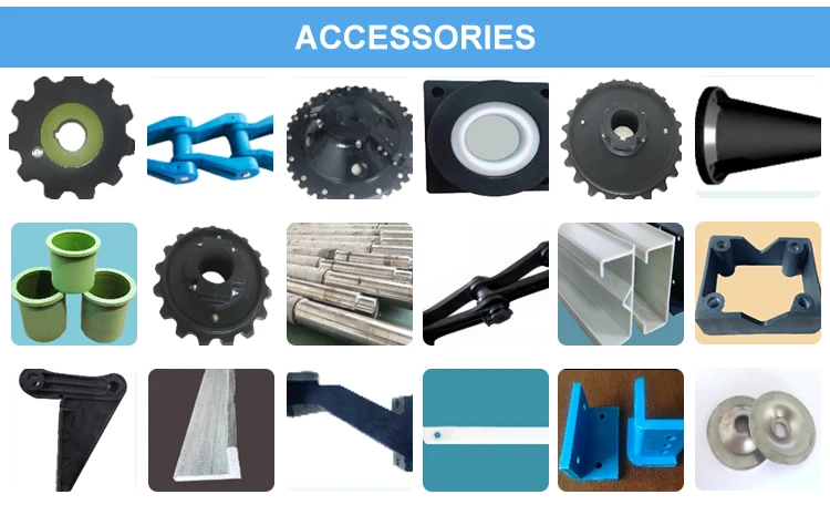 scraper plastic drag chain 152.4mm/66.26mm pitch for sludge scraper parts factory