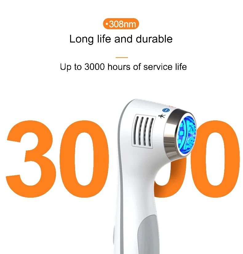 High Power Portable Home Use LED 308nm Excimer Laser for Psoriasis Vitiligo Targeted Treatment