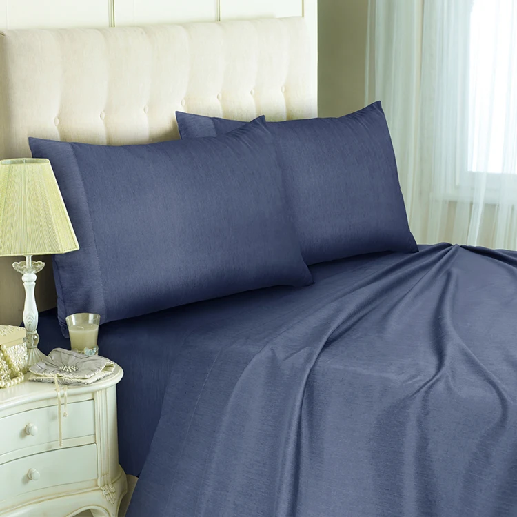 Hot Sale Bamboo Solid Hotel Queen Sheet Set For Bed Bamboo Sheets