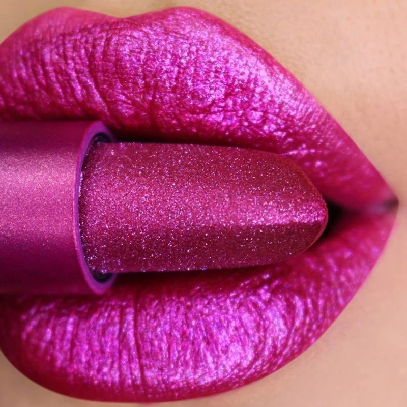Multi-reflective Matte Glitter Pearl Pigments Shimmers Satin Private Label Metallic Lipstick
