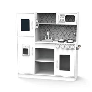 Modern Wooden Kitchen Set Wooden Toys for Unisex Kids 3-Year-Old Multifunctional Induction Cooker Educational Food Toy