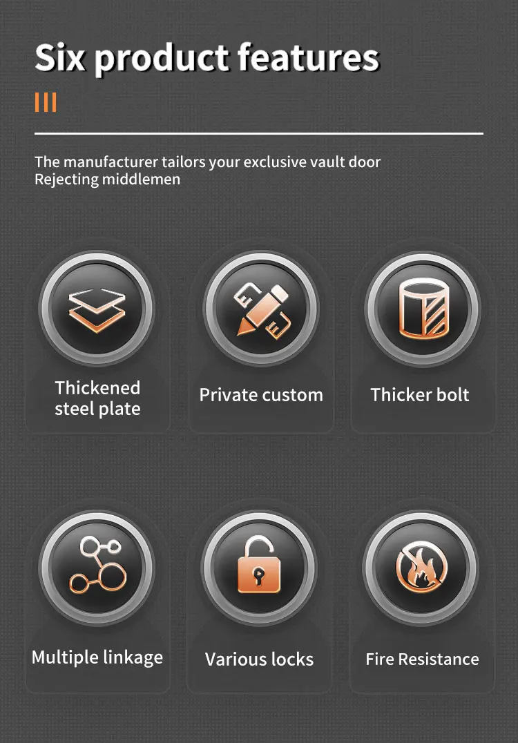 CEQSAFE Foshan Factory Manufacturer High Security Bank Safe Vault Door Stainless Steel Vault Door manufacture