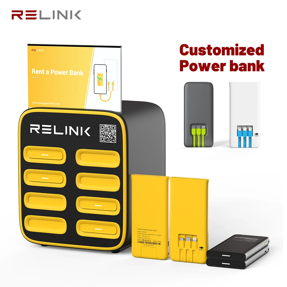8 Ports Customize Charger Box Shared Power Bank Station Rental Mobile Charging Station
