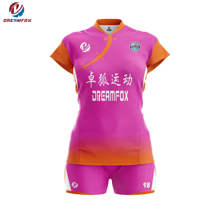 Source fashion female beach team volleyball uniforms cheap price quick dry  custom sublimation shorts sleeveless volleyball jersey on m.