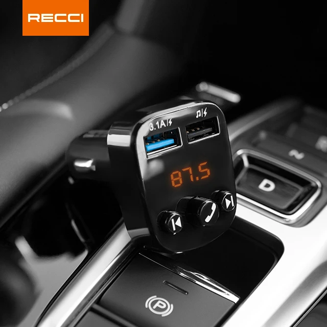 
 Recci rcc-n02 беспроводные телефонные звонки mp3 fm автомобильное зарядное устройство с радио передатчик  