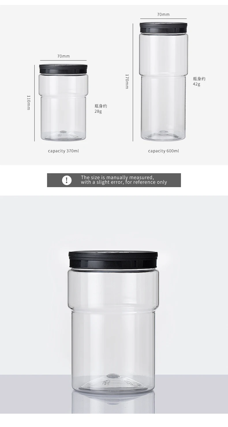 Wholesale 370ml 600ml Plastic Pickle Containers for Food