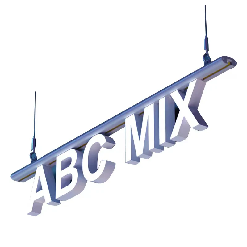 Custom LED Transformer-Powered Advertising Signs Outdoor Logo Illuminated Alphabet Acrylic Magnetic Track Letters Lighting