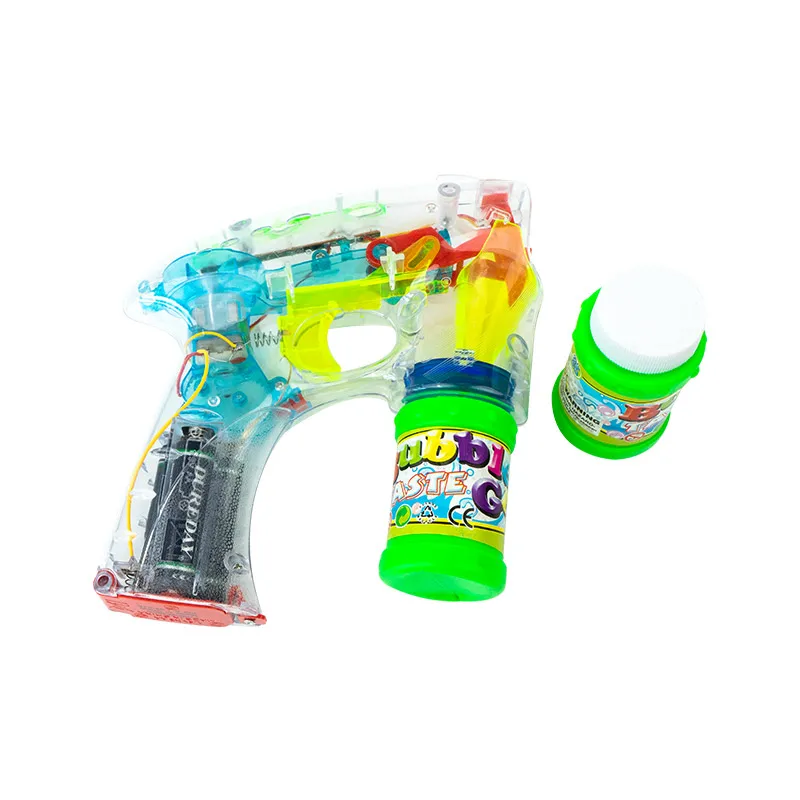 transparent light up bubble gun with music