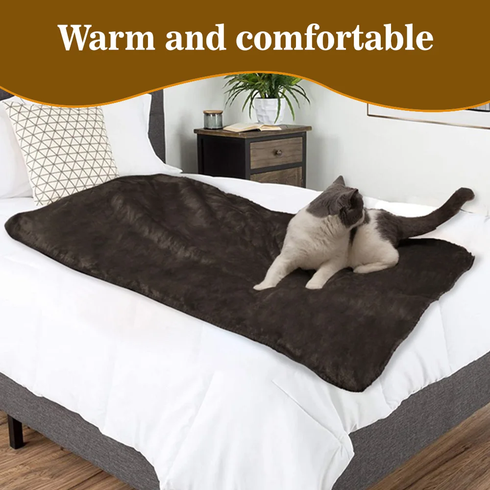 Wholesale Small-Medium Dogs Sleeping Blankets 100*75cm Solid Plush War - product detail 7