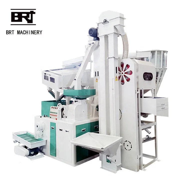 1 Ton Per Hour Mini Rice Mill with Polisher Ricemilling Paddy Rice Mill Machine