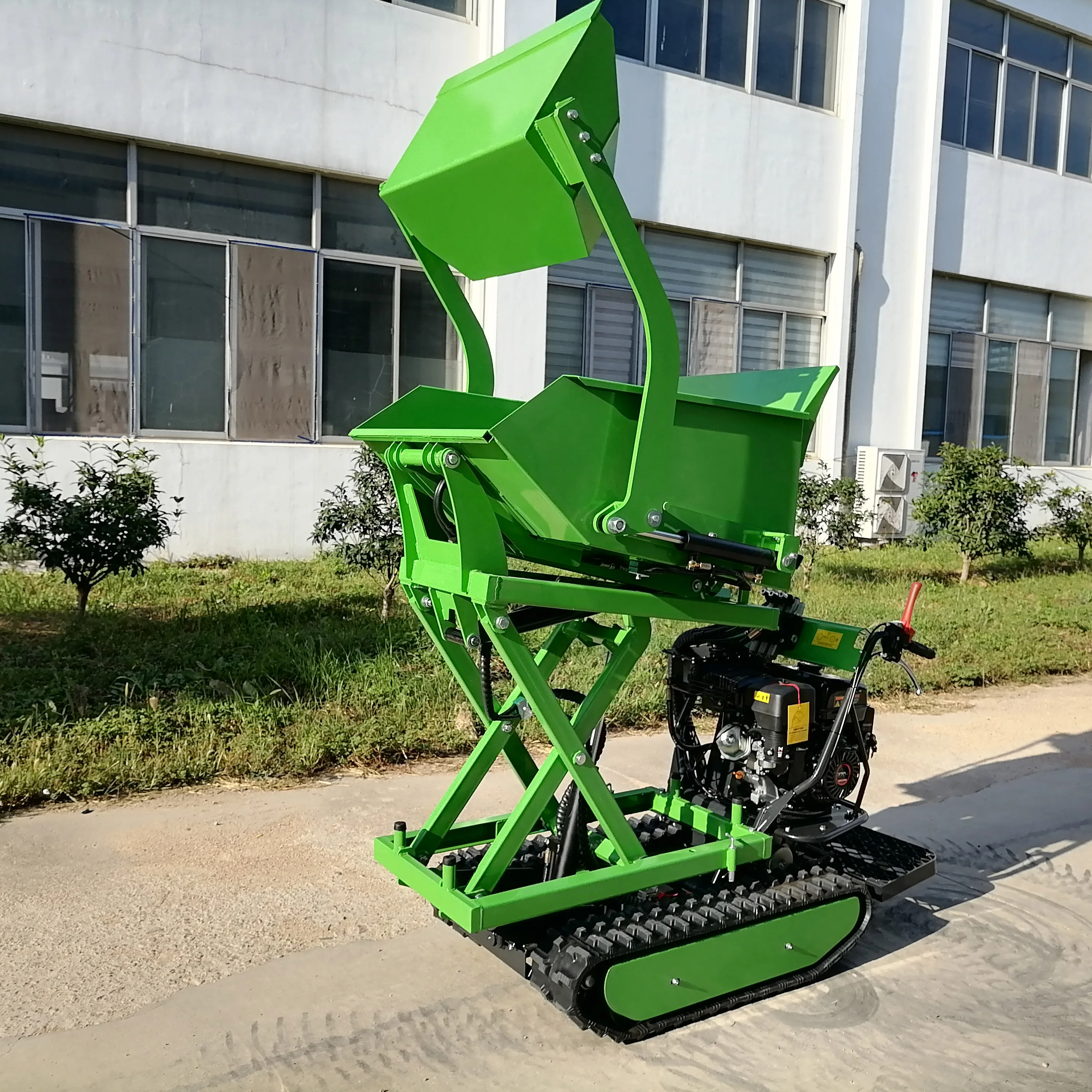 クローラー運搬車 油圧ダンプ 運搬機 積載500kg-1t〜8t ゴムクローラー