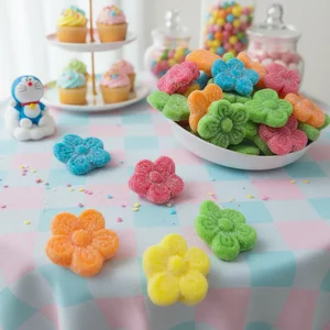 Plum Blossom Fruity Mixed Soft Sand Gummies Liquid Candy Snacks