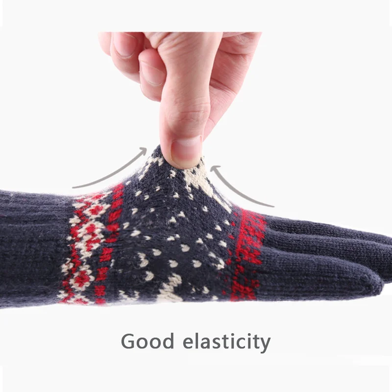 Трикотажные перчатки теплые перчатки с сенсорным экраном зимние перчатки с сенсорным экраном модные удобные жаккардовые для зимы с логотипом на заказ