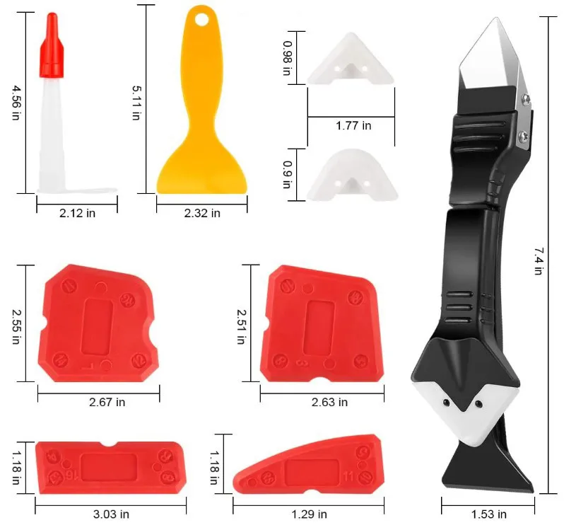 Caulking Tool Kit Caulking Silicone Sealant Finishing Tools Grout
