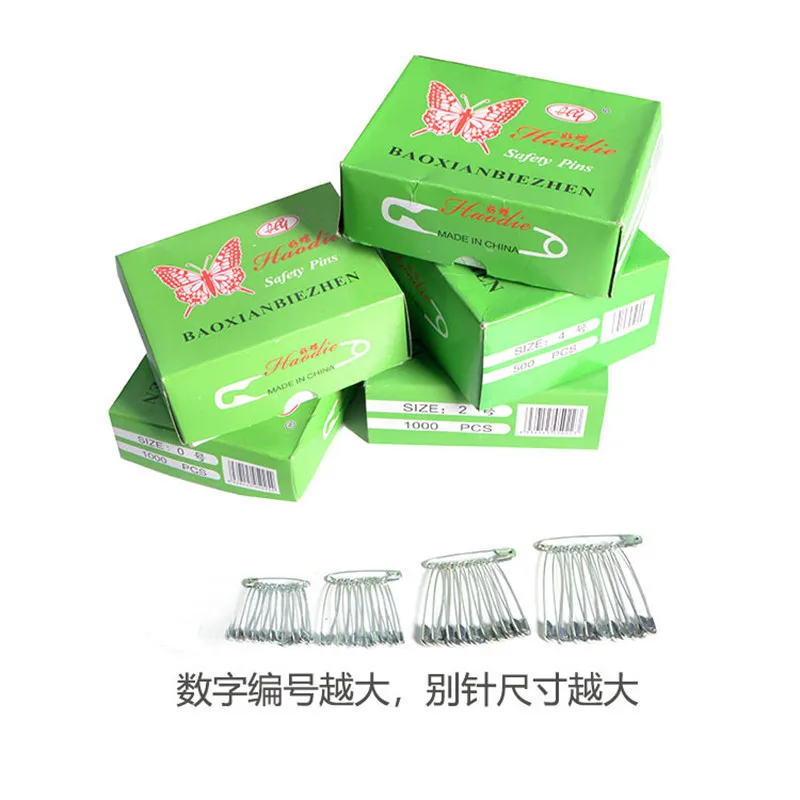 Hang Tag Safety Pins With Different Size,1000pcs Each Box,500 Pcs Each