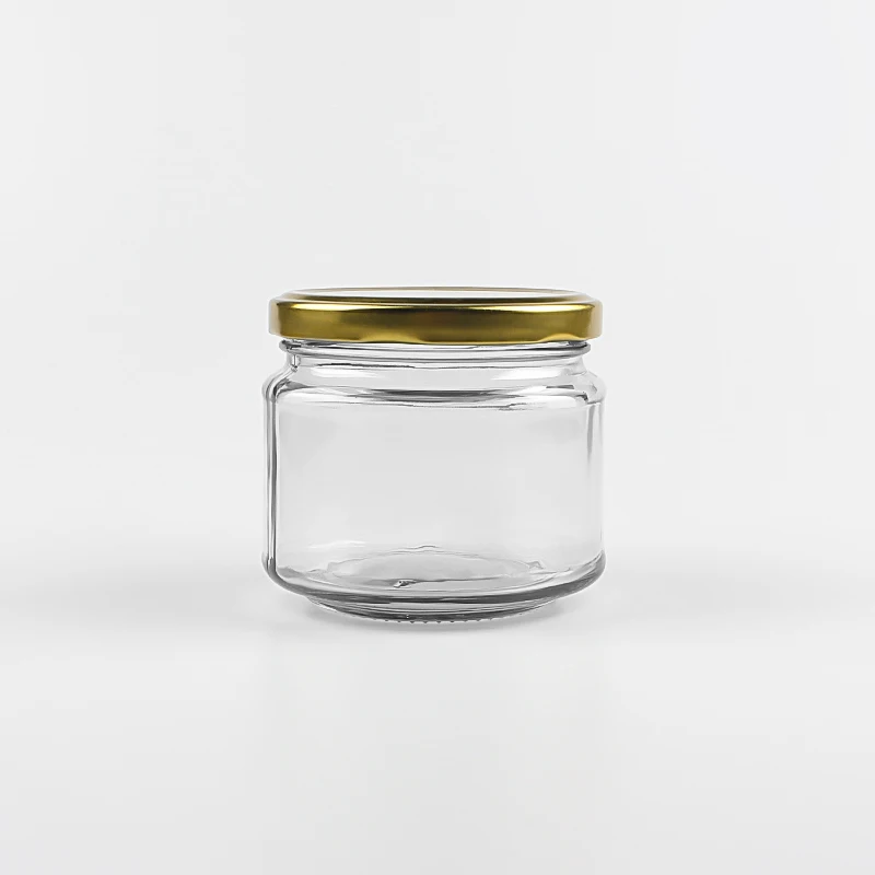 10oz 250ml 300ml in Stock Wide Mouth Breakfast Honey Bee Jam Hot Chilli Sauce Chutney Dressing Storage Glass Jar With Lug Lid