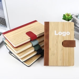 Custom Luxury Vintage A5 Notebook Journal Dairy Paper Cover Bamboo with Logo