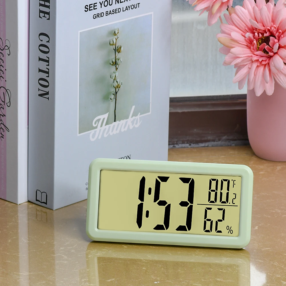 Digital Wall Clock Temperature Desk Table Alarm Clock for Home Office Hotel Lobby Gym Desktop