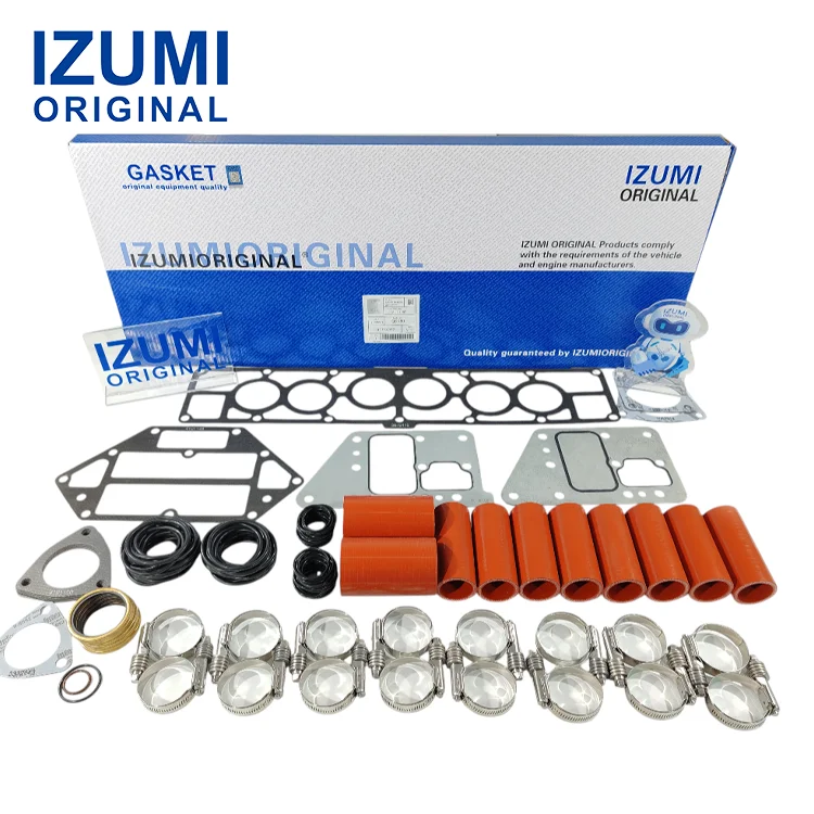 Kit originale IZUMI per guarnizioni diesel 4376323, 4089874, 4089202, 4089200 per motore Cummins QSK60, gruppo elettrogeno, revisione motore