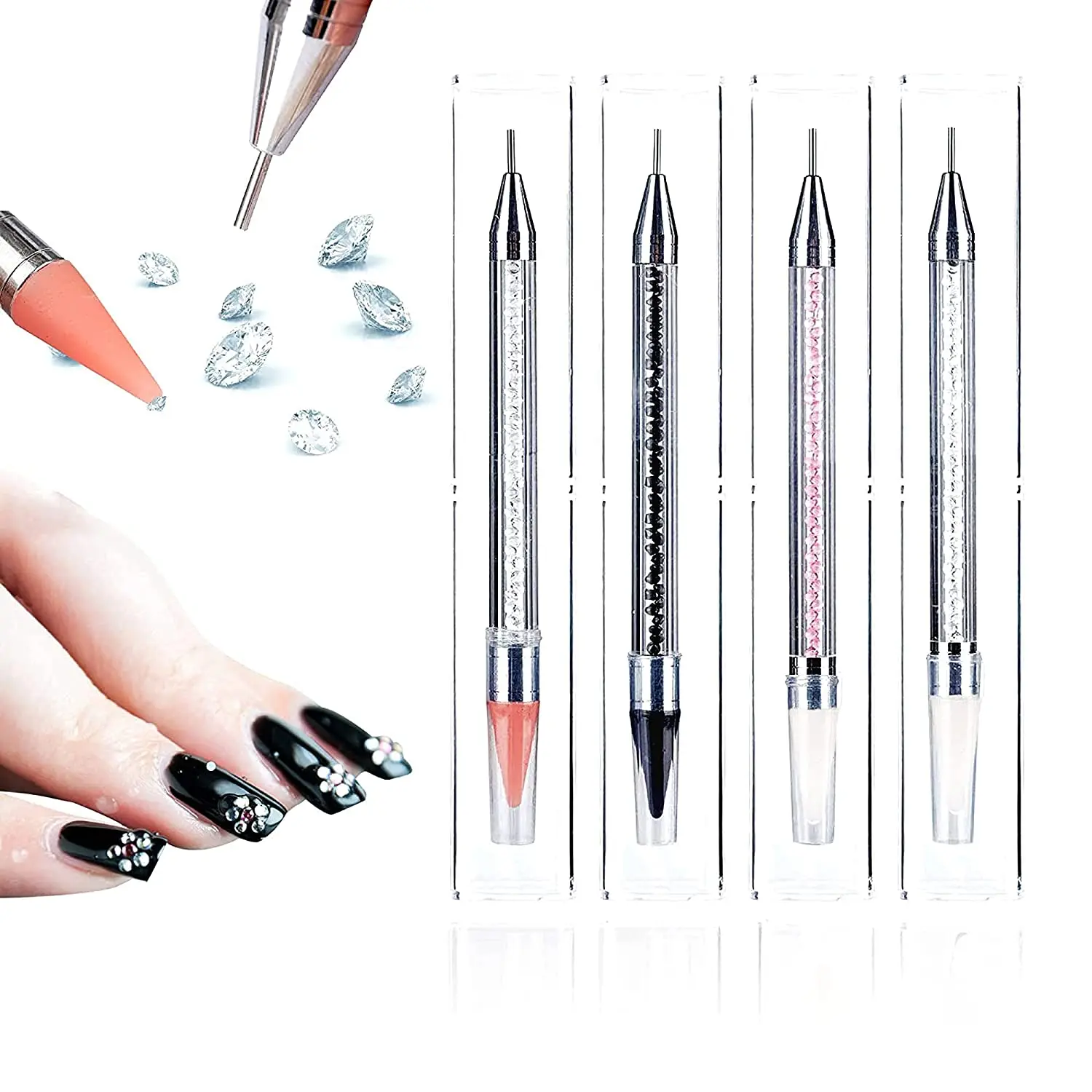 Dotting Tools Nail Art Pen Rhinestone Picker Gem Applicator