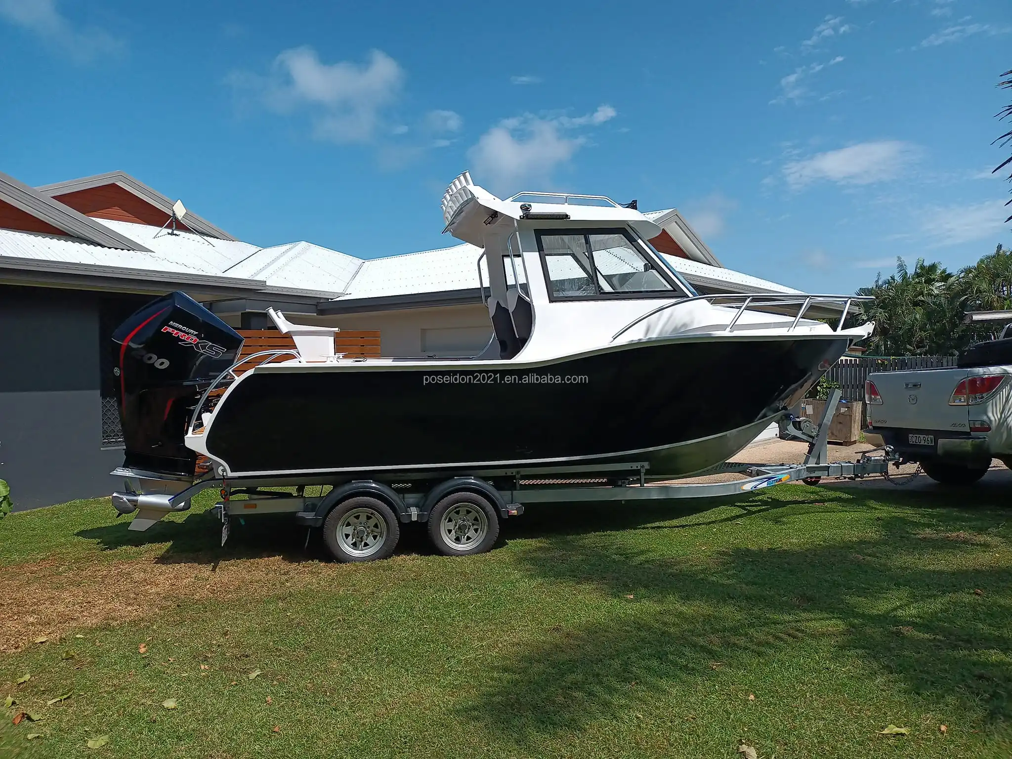 Sea King 6m 20ft Aluminum Outboard Cabin Cruiser Fishing Speed Boat ...
