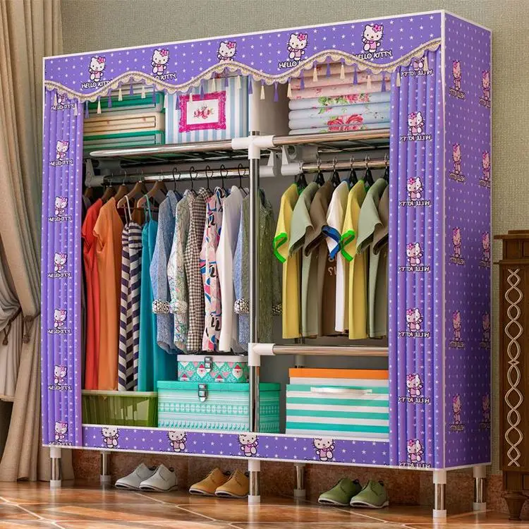 Free Sample Wardrobe Clothes Lowes Storage Organizer Wood Wooden Rack Manufacturer Plastic Closet Portable for Small Space