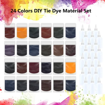 24 colors Tie Dye powder kit 10g / Bag tie dye powder reactive dyes for Adults and Kids,DIY Art and Craft for Clothing, T-Shirt