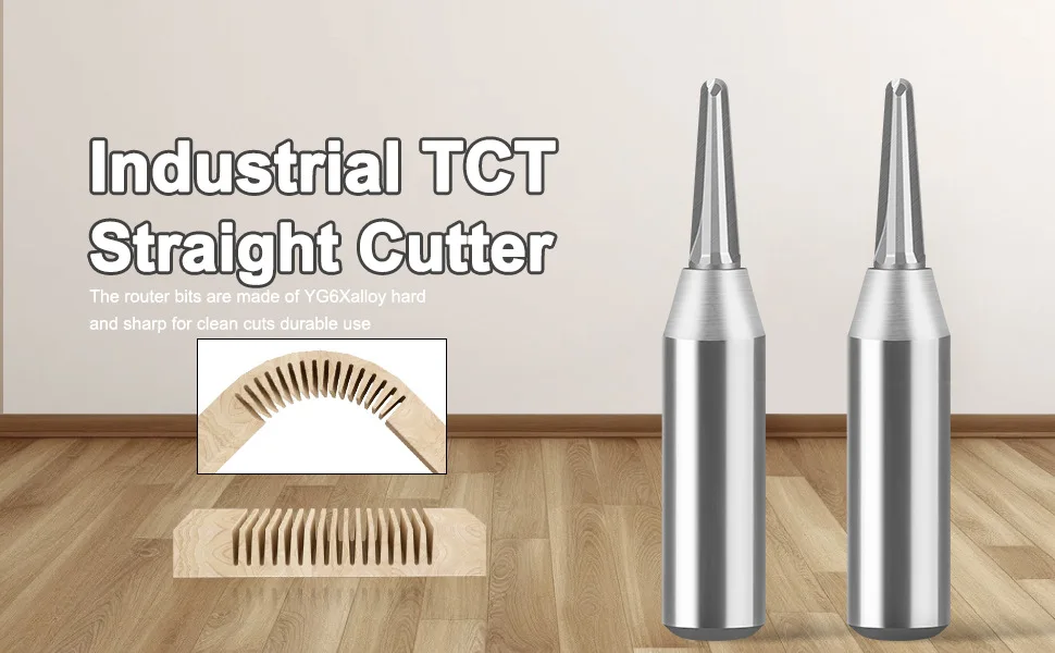 1/2" Round Shank Industrial TCT Straight Cutter Used for Wood Carving Tungsten Carbide Blade Narrow Sweep Gouge Woodworking Tool 0
