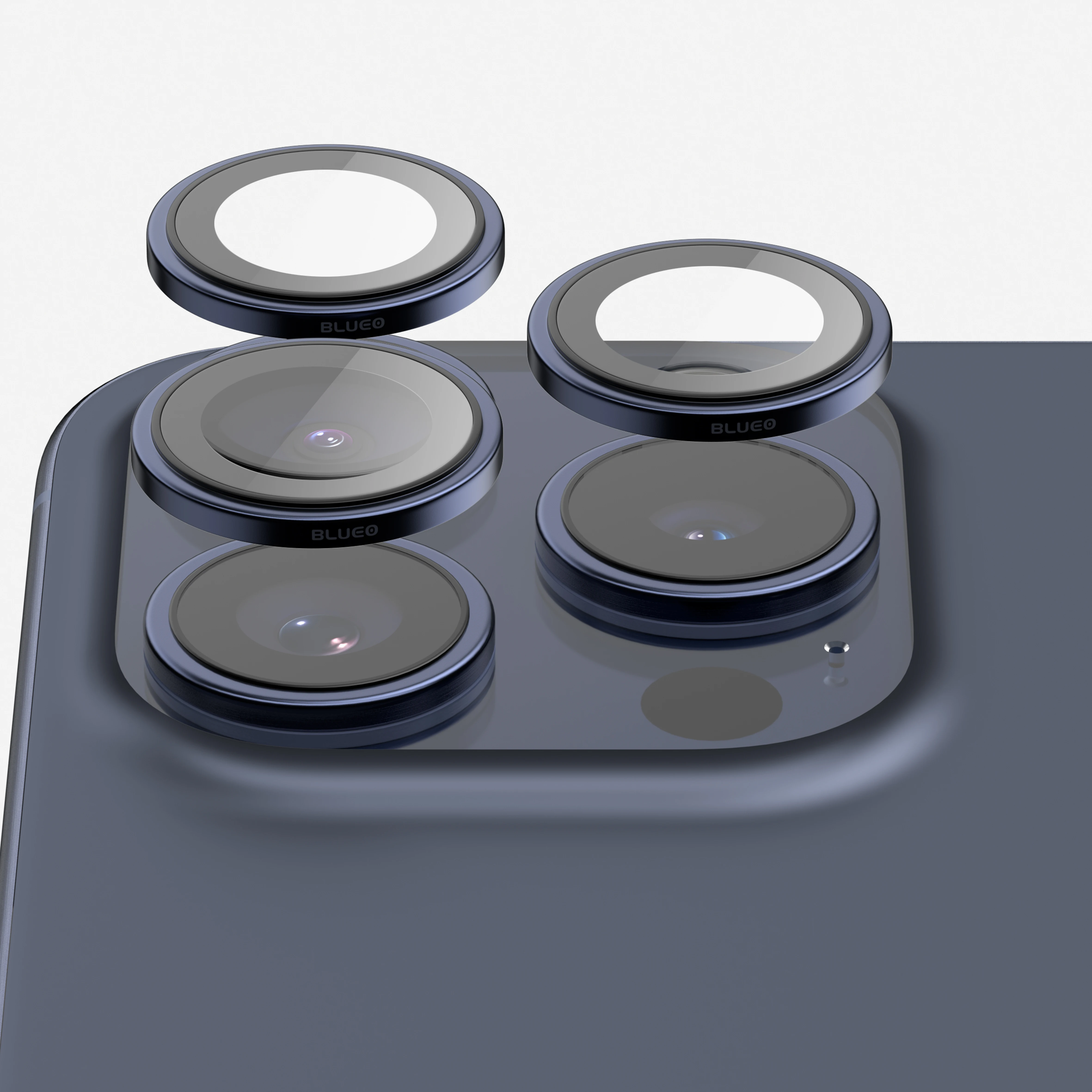 2024 BLUEO PVD Coating Camera Lens Protector Original Titanium Alloy Camera Lens Glass Protector for iPhone 15 Pro Max