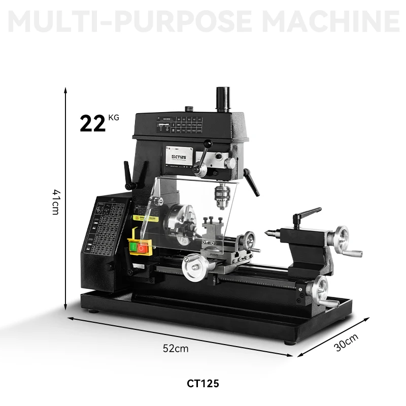 Mini Milling Drilling Lathe Machine  CT125 Lathe Mill Combo  AT125  for Hobby  and DIY with Factory Sales Price