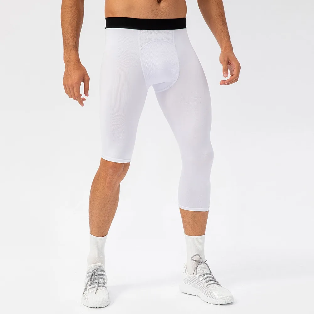 Pantalon De Compression 3/4 Avec Genouillères Pour Enfants - Basket, Sport, Polyester/élasthanne, Tailles S/M/L