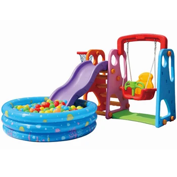 Toddler home pool sliding climb toy plastic child kids slide