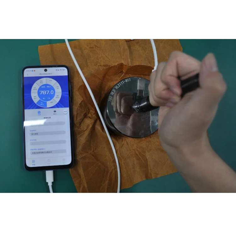 MLH350 Leeb Hardness Tester with a Mobile App the Hardness Value Is Displayed on the Phone Richter Hardness Tester