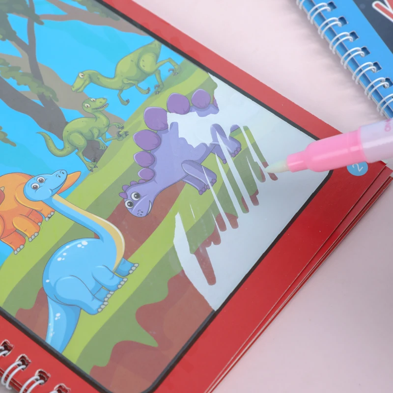 Colorful Cartoon Writing Magic Water Book Drawing Book Doodle Book with Magic Pen