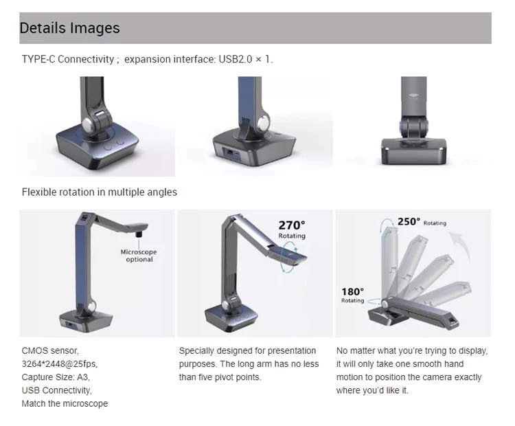 Eloam 8mp A3 High Speed Ocr A3 Visualizer Scanner Document Camera ...
