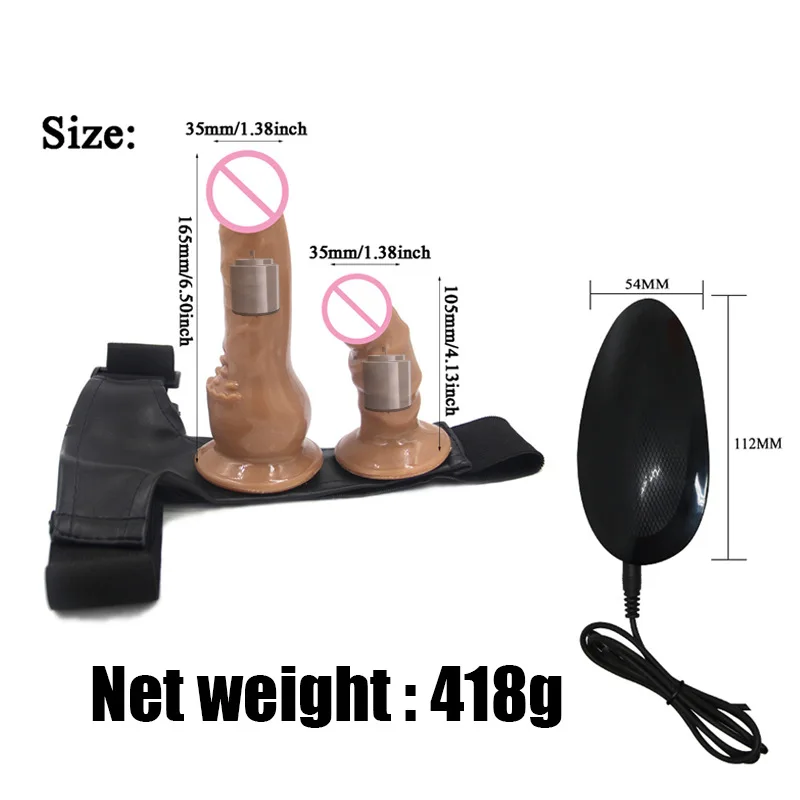 Remote Control Strap on Dildo Realistic Double Head Dildo With Belt Wearable Panties for Lesbian Sex Toys Women Couples