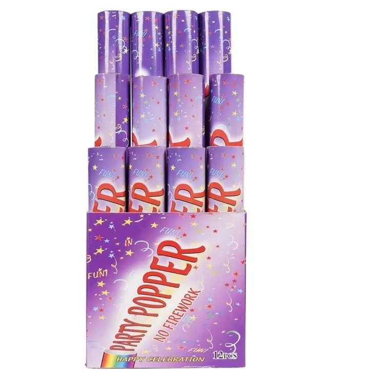 confetti cannon muliti color birthday popper party poppers 60 cm